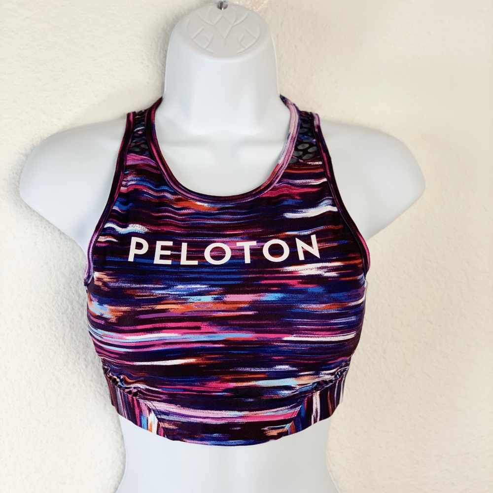 Peloton X WITH Melody Printed High Neck Sports Bra Sz S
